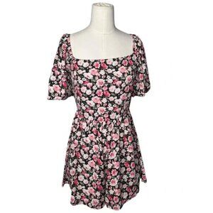 NWT Trixxi Boho Floral Peasant Fit & Flare Mini Romper
